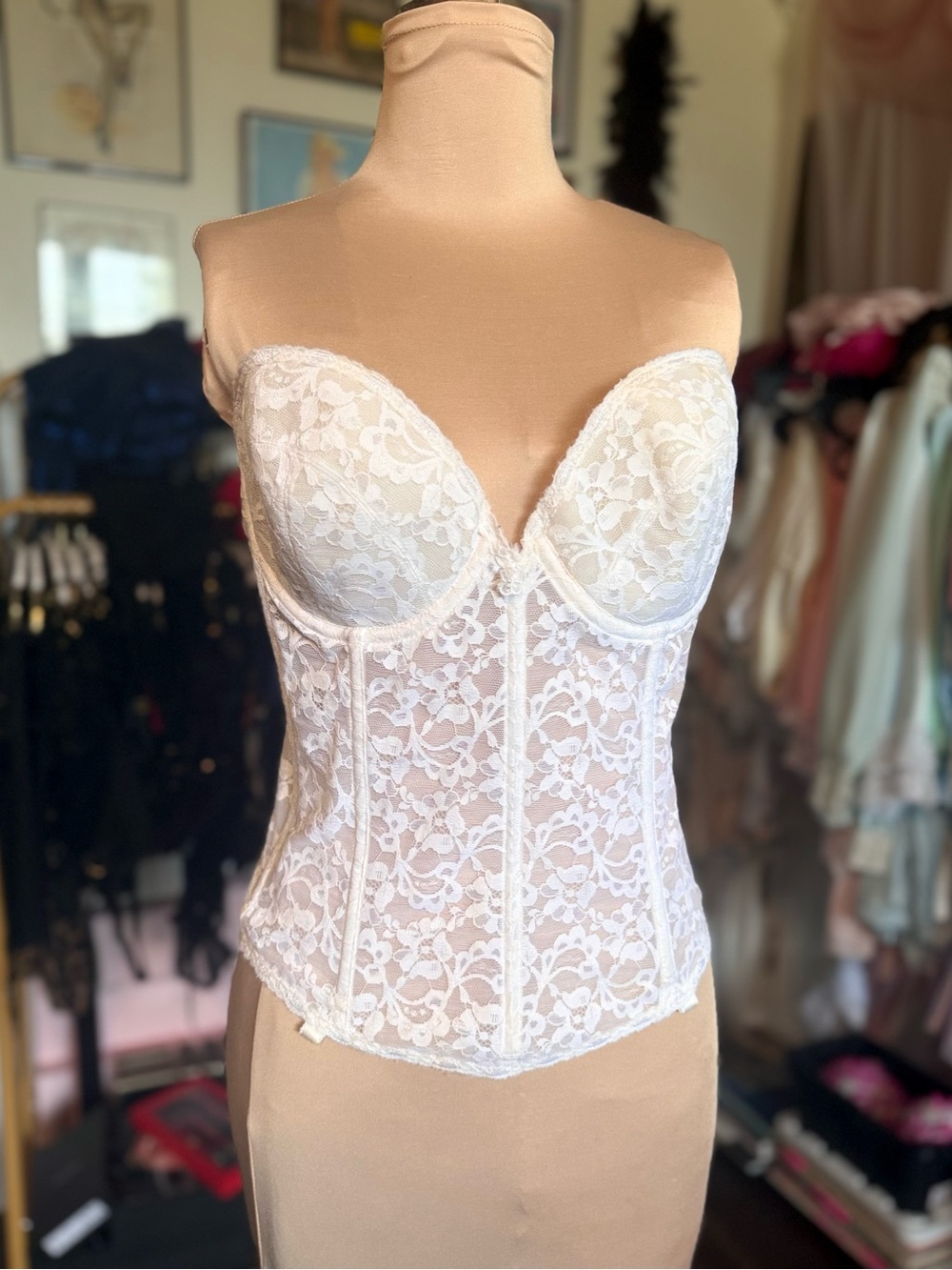 Vintage Frederick’s of Hollywood Strapless Longline Bustier Brassiere - Picture 2 of 10